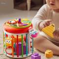Sensory Bin Baby Toys Activity Cube Shape Sorting Toy for Age 1 2 3. 