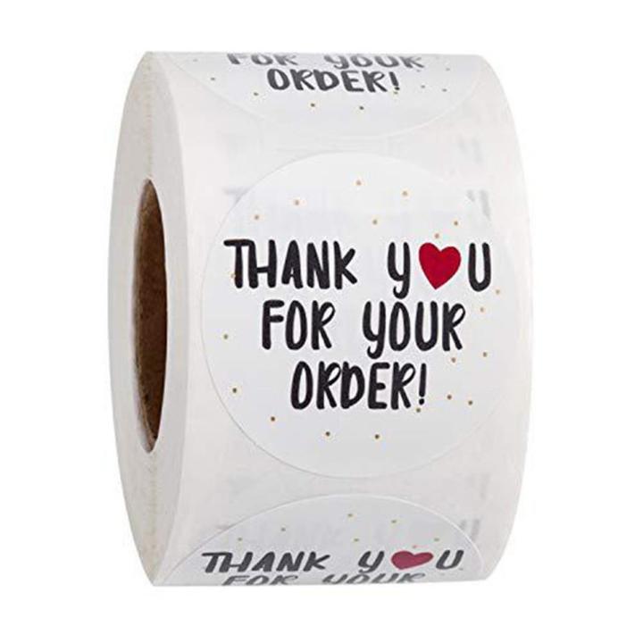 500pcs Thank You for Your Order Paper Sealing Label Sticker Dragee ...