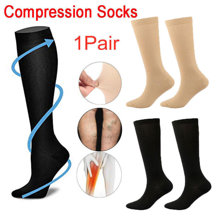 【Popular】 Compression Socks Knee High Support Stockings For Men Women