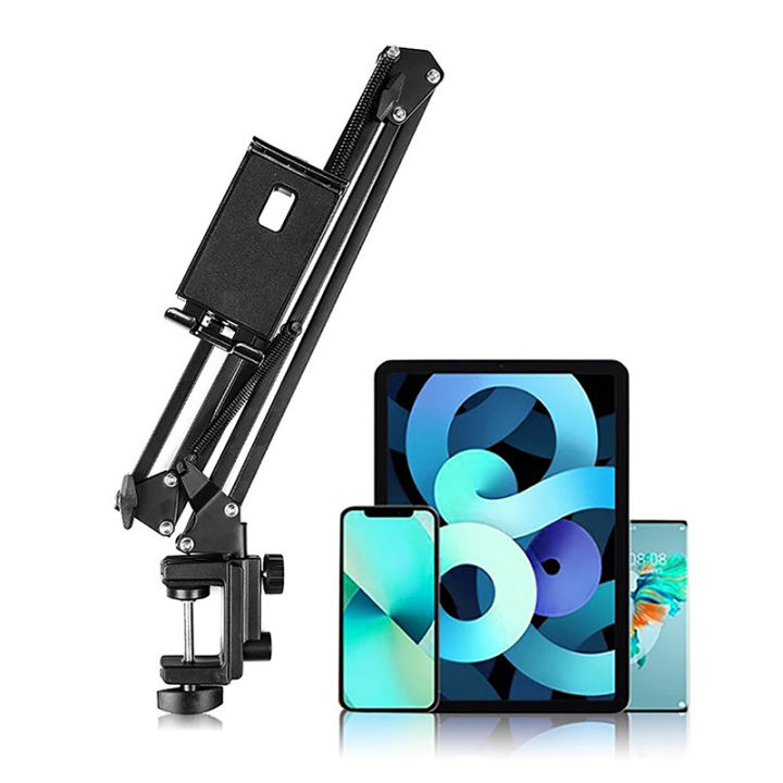 Tablet%20Holder%20For%20Bed%20IPad%20Stand%20360%C2%B0%20Rotating%20Bed%20Tablet%20Mount%20Stand%20With%2090cm%20Metal%20Arm%20For%204.5~12.9%20Inch%20Phone%20Tablet%20Bracket%20Huiye%20-%20Image%203