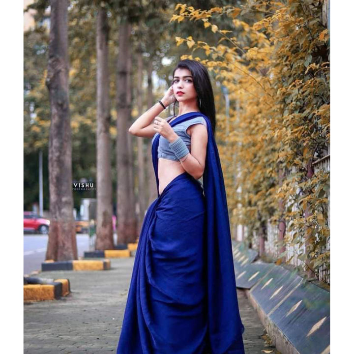 Japani%20Soft%20Silk%20Saree%20for%20Women%20-%20Navy%20Blue%20-%20Sari%20-%20Image%202