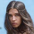 Bohemia Headband Crystal Hair Jewelry Women Metal Head Chain Headpiece Indian Boho Headdress Wedding Hair Accessories. 
