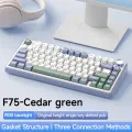 AULA F75 2.4G bezprzewodowa mechaniczna klawiatura do gier Bluetooth RGB dostosowana 75% profil OEM struktura uszczelki klawiatura do gier komputerowych. 
