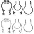 3Pcs Nose Ring Magnetic Septum Ring Nose Ring Hoop Stainless Steel Horseshoe Clip On Nose Ring No-Pierced Septum Ring.