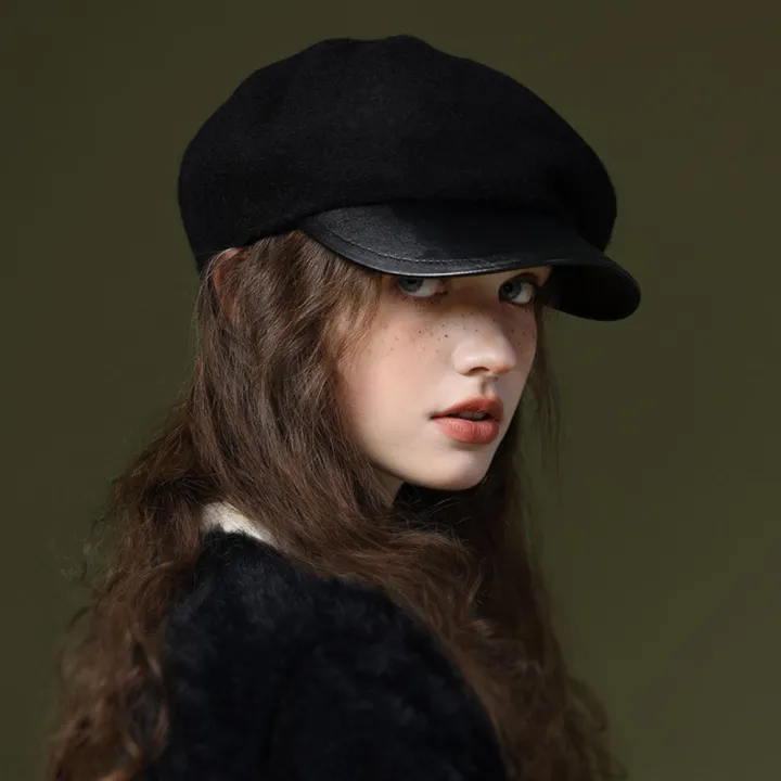 Wool%20Beret%20Artist%20Hat%20Retro%20Hat%20Japanese%20Hat%20Small%20Octagonal%20Hat%20-%20Image%202