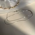 Silver plated Stainless Steel Round Snake Chain For Men And Boys. 