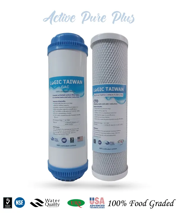 10" Inch Filter Set ( Granular Activated Carbon Gac, Carbon Block Cto) Ro and Water Purifiers