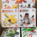 Assembling toys assembling children's granular building blocks puzzle boy puzzle robot building block car model 2 yuan toy.