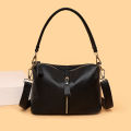 2023 Luxury Genuine Leather Women's Shoulder Crossbody Bags High Quality Women Handbag Solid Color Cow Female Messenger Tote Sac. 