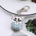 New Flip Korean Style Owl Necklace Pocket Watch Children's Watch Keychain Cartoon Pocket Watch Primary and Secondary School Students Men's Watch. 