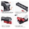 2X Universal DSLR Camera Rig Hand Grip Camera Top Cold Shoe Mount 1/4 Inch & 3/8 Inch Holes Aluminum Alloy Camera Handle.