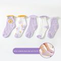 Kids Socks 5 Pairs/Lot Spring Summer Cotton Girls Boys Cute Flowers Pattern For Children Baby Princess Mesh Socks 0-12 Years Old. 