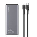 USAMS 30000mAh Power Bank 65W PD Fast Charging Powerbank Portable External Battery Phone Charger For iPhone iPad Samsung Xiaomi Huawe. 