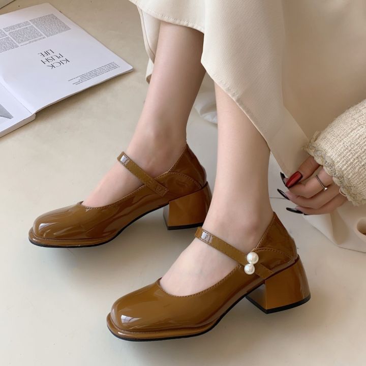 Pearl%20White%20All-Match%20Japanese%20Leather%20Shoes%20Women2023New%20Summer%20Low-Cut%20Chunky%20Heel%20French%20Mary%20Jane%20Shoes%20-%20Image%202