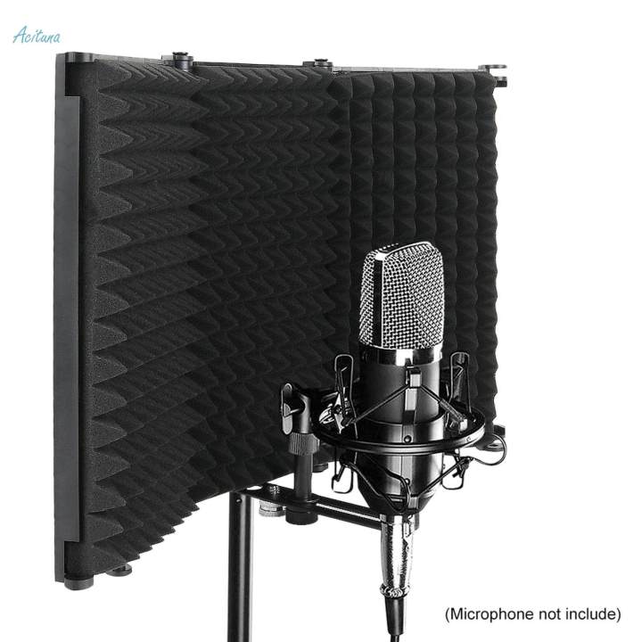 Microphone%20Mic%20Isolation%20Shield+%20Stand%20Soundproofing%20Vocal%20Reflection%20Filter%20-%20Image%207