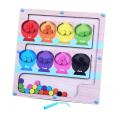 Hand eye coordination exercise toys color recognition teaching aids classification to improve children's concentration magnetic maze ball meter.