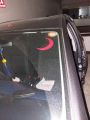 Premium Doctor Moon Car Back & Front Glass Sticker-Red (2Pis).
