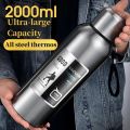 0.5-2L 316 Stainless Steel Water Bottle with Lid Cup Large Capacity Digital Thermos Cup Portable Tumbler Coffee Vacuum FlaskBasketball. 