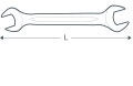 CROWN Double Ring Offset Spanner Cr-V Industrial Series.