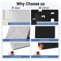 12Pack Acoustic Foam Panels Sound Proof Foam Panels with Self-Adhesive, 12X 12X 0.4Inch White. 