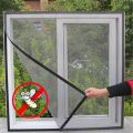 4.5/5 Feet Mosquito Window Net—DIY Screen Window Mesh Replacement Curtain Mosquito Net with Sticky Hook & Loop.