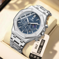 BINBOND New Waterproof Quartz Men's Radium Hand Watch with Luxury Stainless Steel Strap of Butterfly Clasp.