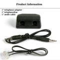 Professional Telephone Adapter For Digital Voice Recorder Telephone Line Audio Cable Line-in Cable Support 3.5mm MIC Interface. 