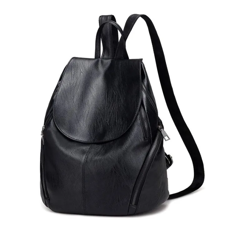 Shoulder%20Bag%20Women's2023New%20Soft%20Leather%20Large%20Capacity%20Travel%20Backpack%20Student%20Schoolbag%20-%20Image%204