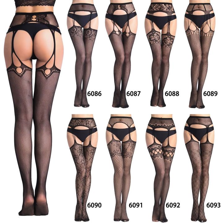 Women%20Black%20Stockings%20High%20Waist%20Fishnet%20Tights%20Lingerie%20Pantyhose%20Leopard%20Print%20Long%20Mesh%20Lace%20Stocking%20With%20Belt%20-%20Image%203