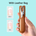 Double Sided Nail File with Leather Case, Professional Stainless Steel Manicure Filer Fingernail File for Men and Woman Great for Home Salon or Travel Use. 