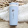 JUNZHEN Eco-friendly Wheat Straw Environmental Coffee Cup Insulated Leak-proof Thermos Bottle Thermal Mug Tea Water Bottle Travel Mug. 