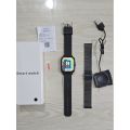 GT20 Smart Watch Bluetooth Calling Touch Display Metal Strip Extra Belt - Black. 