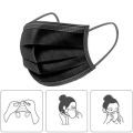Black Protective Face Mask (50 Pcs).