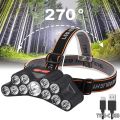 Halloween NEW LED Headlamp Rechargeable Powerful Head Lamp USB Rechargeable 1200mAh Camping Headlight Head Flashlight Head LightDolls Accessories.