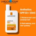 La Roche Posay Anthelios Invisible Fluid SPF50+ Facial Sunscreen 50ml Refreshing and Non-greasy Waterproof and Sweatproof Care. 