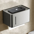 Toilet Toilet Paper Box Punch-Free Waterproof Wall-Mounted Toilet Roll Stand Tissue Paper Extraction Box Toilet Paper Rack. 