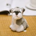 Simulation Dog Plush Toy Stuffed Animal Super High Quality Realistic Schnauzer Dog Toy For Luxury Home Decor Pet Lover Gift.