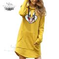 Hoodies Women Sweatshirt Dress Solid Autumn Winter Warm Loose Oversized Hoodie Female Pullover Long Length. 