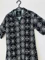ELOURES Exclusive Cuban Shirt Men's Long Sleeve Fashionable Casual Button-Up Top. 
