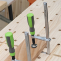 1 PCS Guide Rail Woodworking Fixture 200mm with Screw Operating Arm, Suitable for Woodworking Rail Saw Guide Rail.
