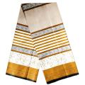 AMANAT SHAH LUNGI FOR MEN - 100% PURE COTTON FABRICS - PRINTED DESIGN - STITCHED LUNGI - GOLDEN COLOR (4.5 HAND) লুঙ্গি. 