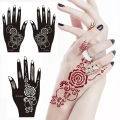 Henna Sticker Mehndi Bridal Tatto Design Waterproof Stencils Reusable 1 Pair = 2 Pieces. 