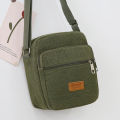 Thickened Canvas Unisex Crossbody Bag Ticket Collection Wallet Business Bag Shoulder Purse Bag for Men. 