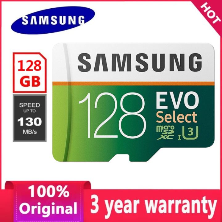 Ready Stock+FREE Shipping+COD】SAMSUNG EVO Select 128GB MicroSDXC