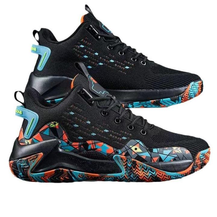 Men's%202024%20New%20Thick-soled%20Basketball%20Shoes%20Flying%20Woven%20Mesh%20Breathable%20Sneakers%20Manufacturers%20Wholesale%20Outdoor%20Casual%20Running%20Shoes%20-%20Image%205