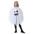 Cross border halloween children's costume white black glow ghost glow grimace cape shawl pie.