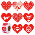 Happy Valentines Day Stickers Gift Sealing Labels Love Heart Paper Sticker Lovers Present for Festival Party Packaging Supplies.