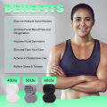 6pcs 40/50/60Lbs Jaw Exerciser Redefine Jawline Trainer Double Chin Jawliner Facial Chew Bite Muscle Anti-stress Fitness Ba. 