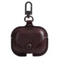 3D Headphone Case for Airpods Pro Case Leather Cover Dark Brown. 
