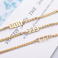 Fashion Non Tarnish Silver 18K Gold Plated Stainless Steel Charm 000-999 Angel Number Bracelet Jewelry For Women.